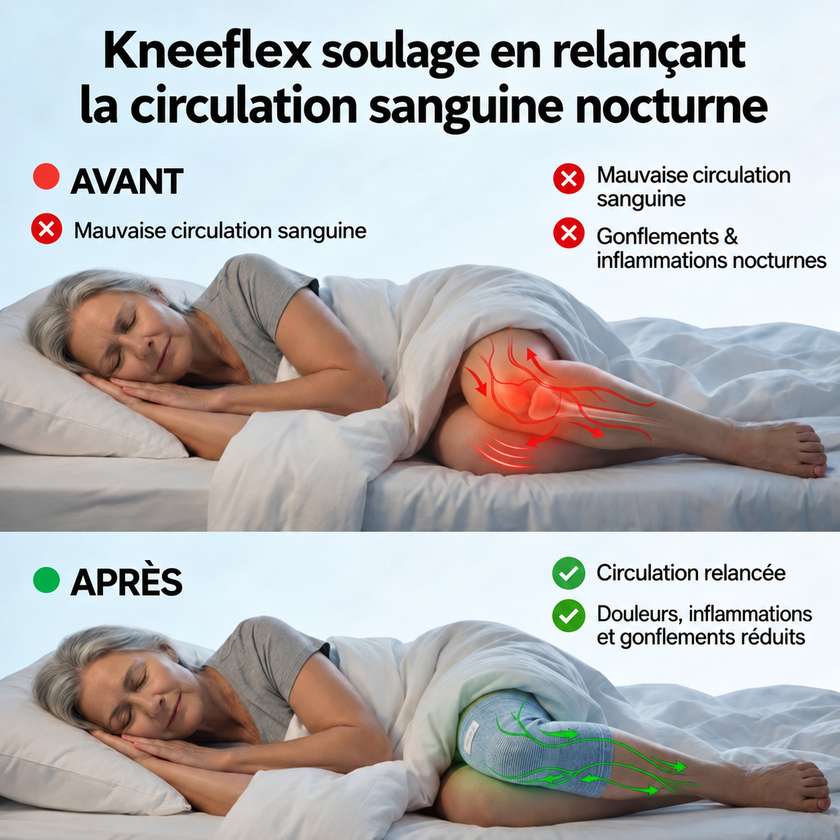 Kneeflex – Genouillère de Compression en Bambou