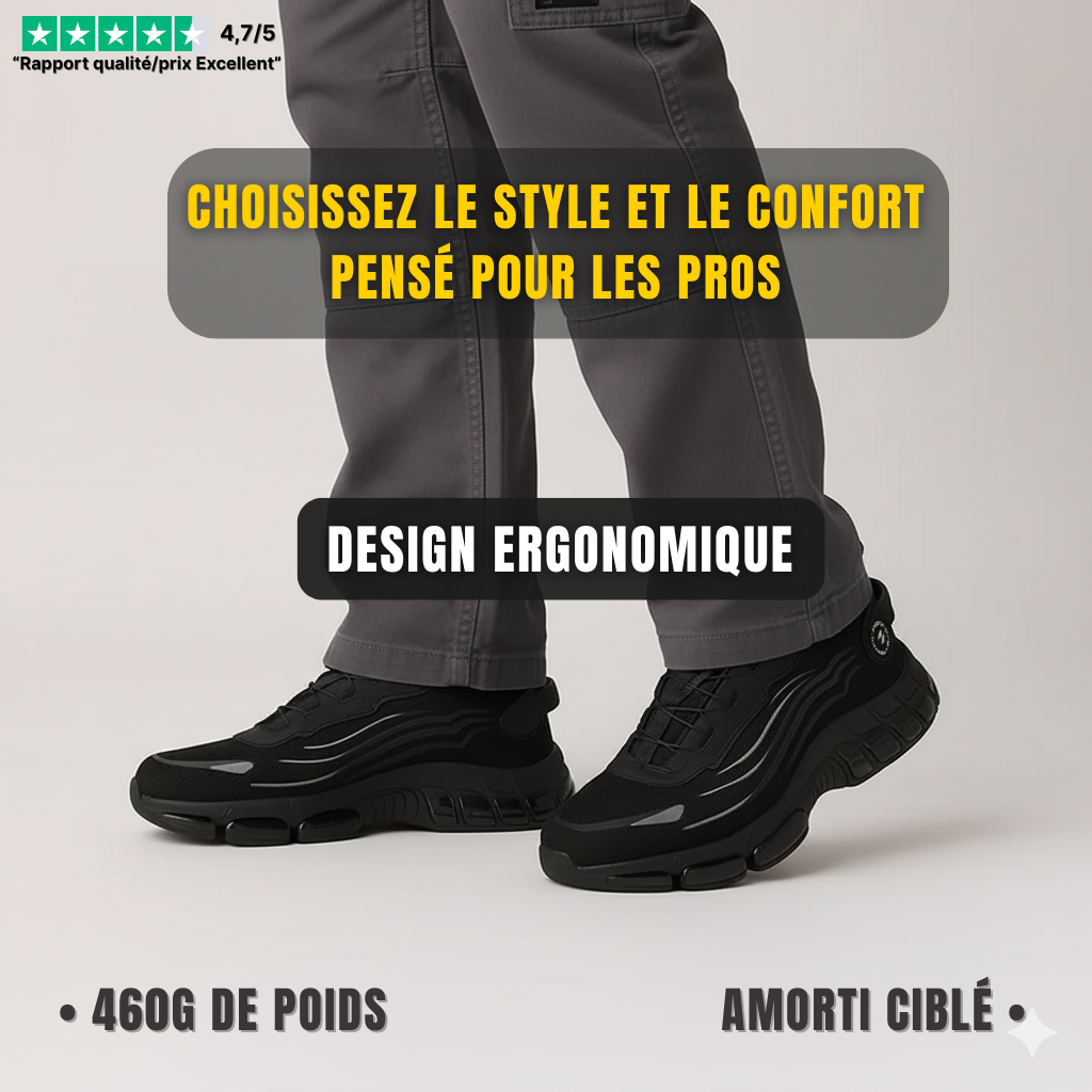 TECKRS™ MAX ONE S3 : Sécurité & Confort 12h Non-Stop